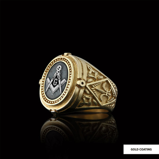 Blue Lodge Masonic Ring, Celtic Lodge Masonic Ring, Special Masonic Ring, Freemasonic Ring by SWISS PLUS - Mason Collection -