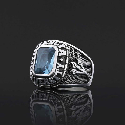 Brescia University Ring, High School Burnsoat Ring, Customized Class Ring, Graduation Collage Ring, Customized High School Ring - view 2