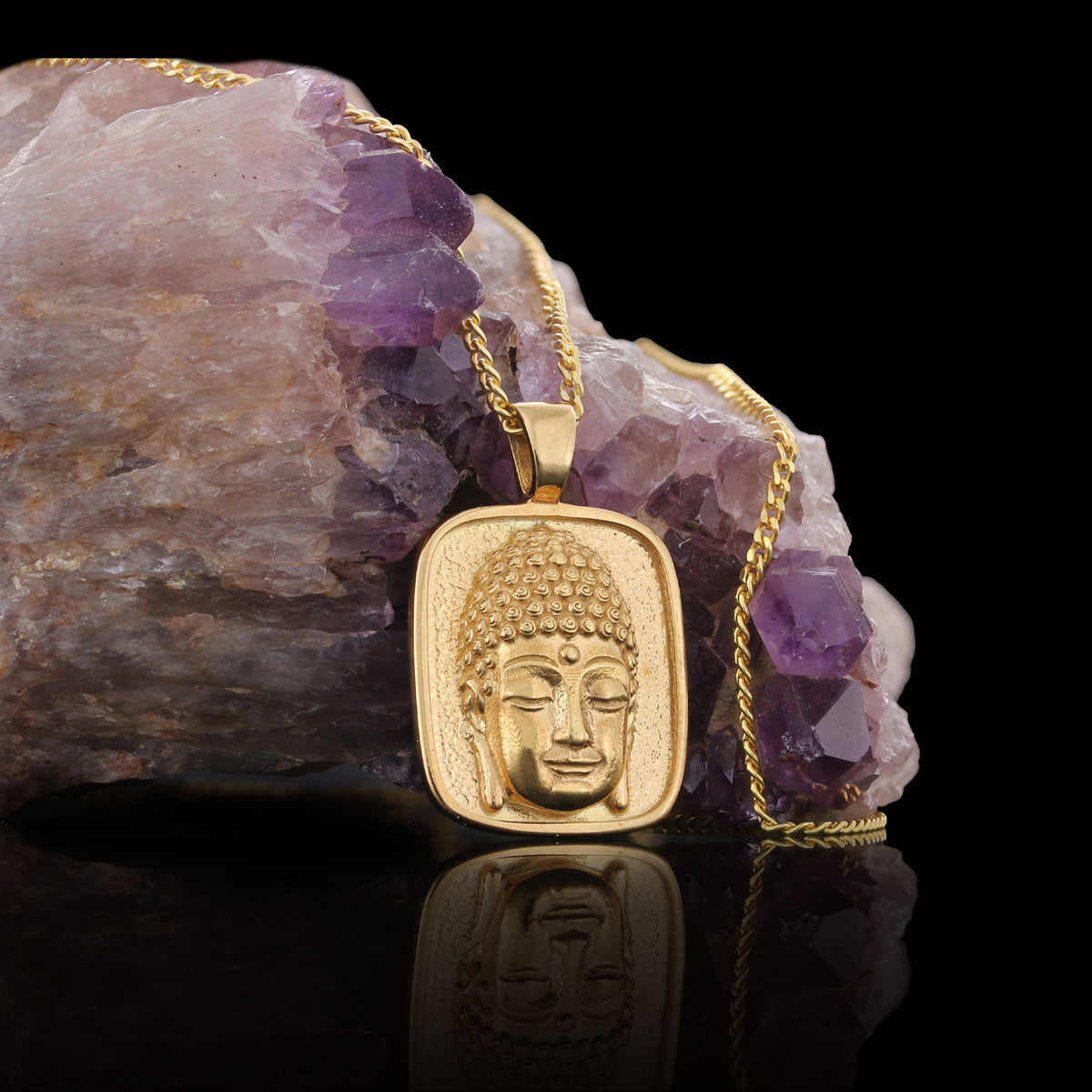 Buddha Handmade Silver Charm Necklace, Buddha Necklace, Meditating Buddha Silver Charms, Buddhism Necklace, Gift Jewelry Gold Coating
