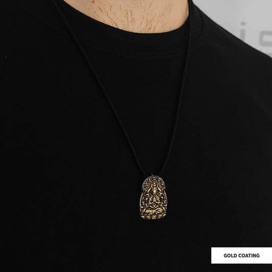 Buddha Lotus Pendant Gold Coating - view 2