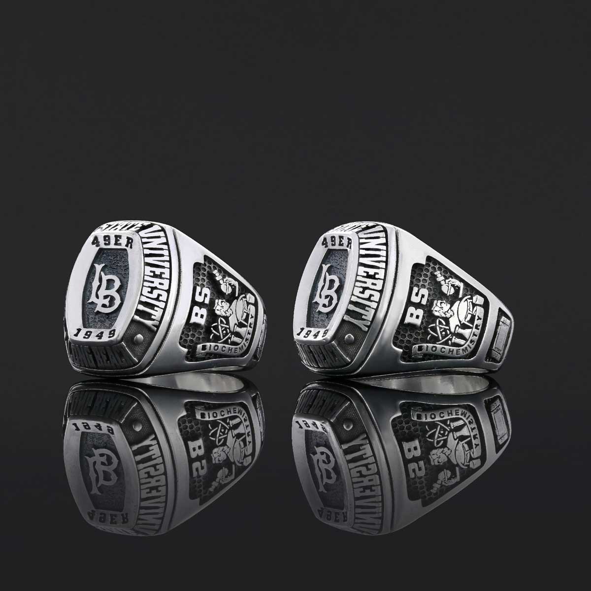 California State University Ring, Class Ring, High School Ring, Graduation Ring by SWISS PLUS - Custom College Class Rings -