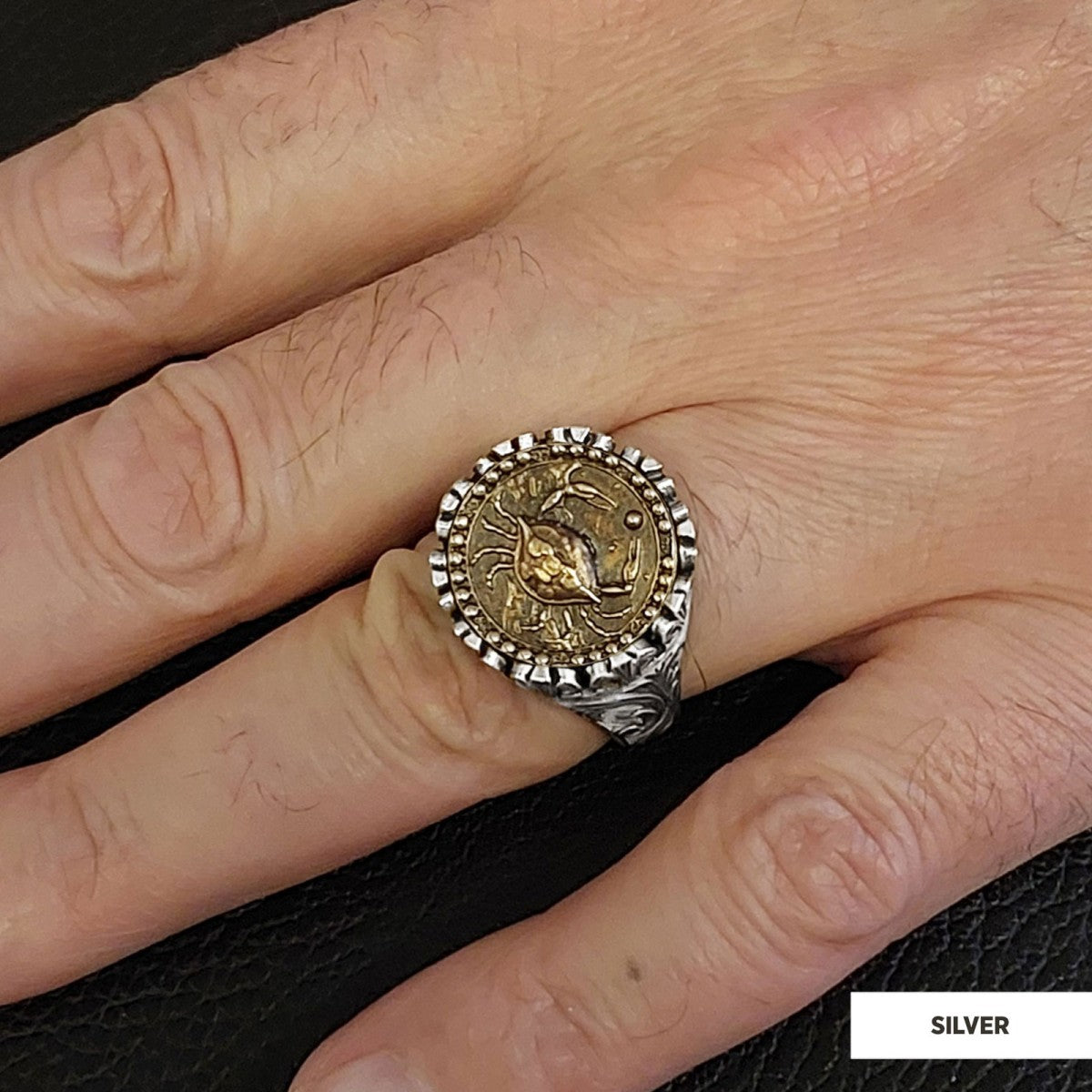 Cancer Sign Ring, 925 Sterling Silver Cancer Sign Ring by SWISS PLUS - Zodiac Collection - view 7