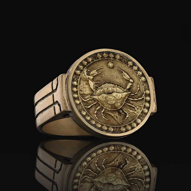 Cancer Zodiac Round Ring - view 3