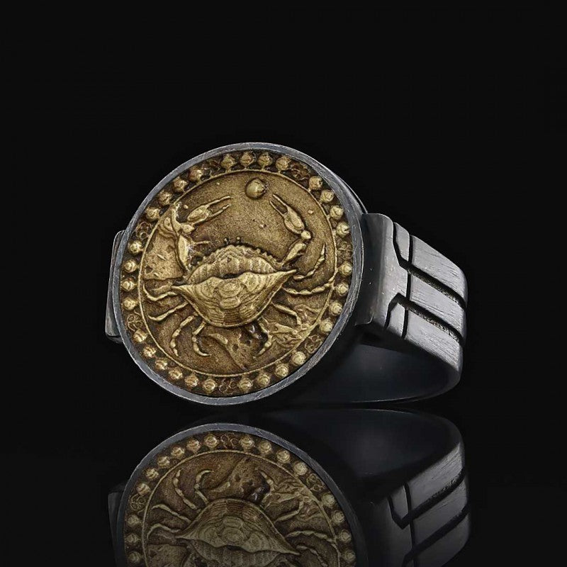 Cancer Zodiac Round Ring