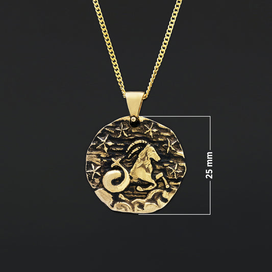 Capricorn Pendant, Elegant Zodiac Jewelry, Stylish Zodiac Capricorn Necklace - view 2