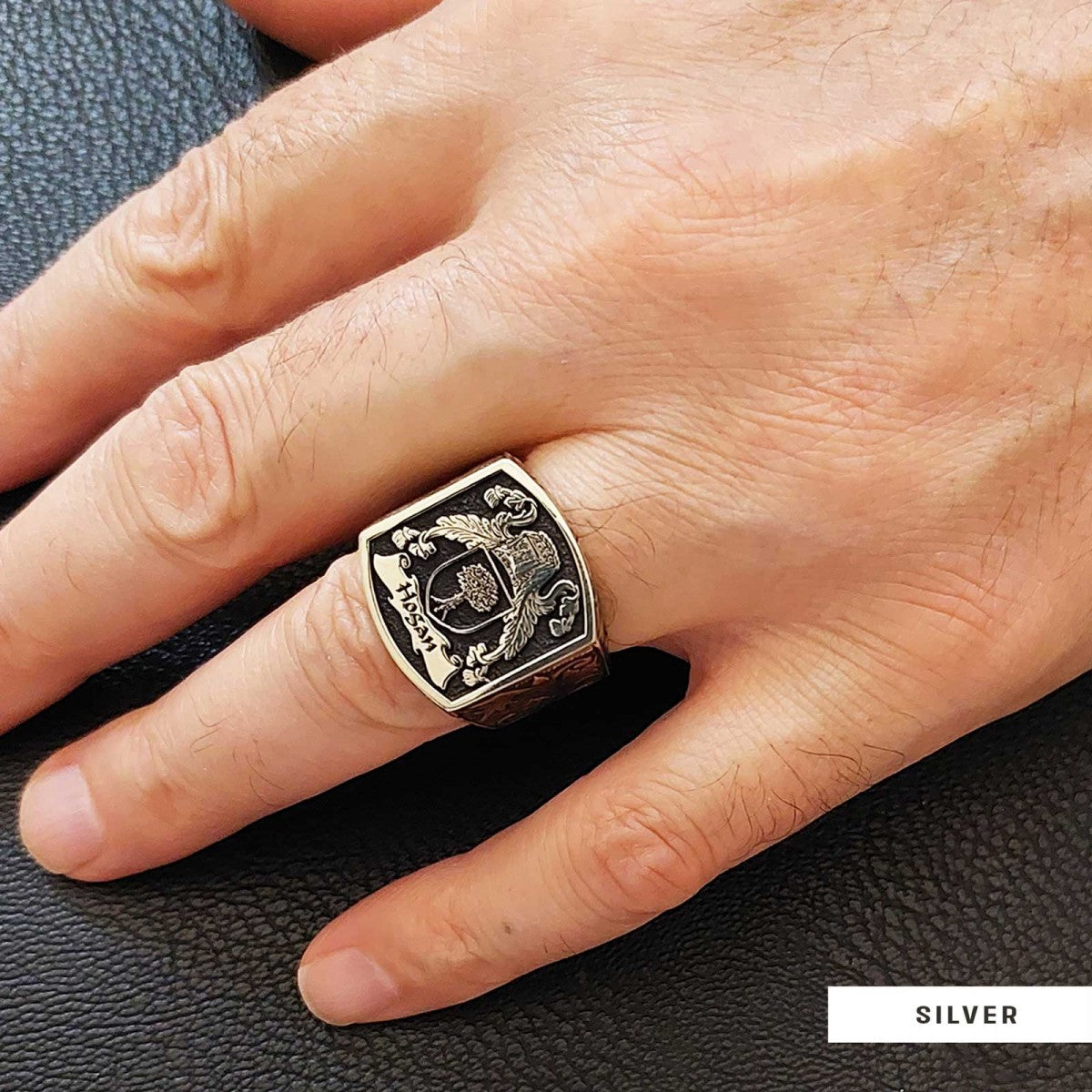 Celtic Design Family Ring, Personalized Heritage Crest Ring