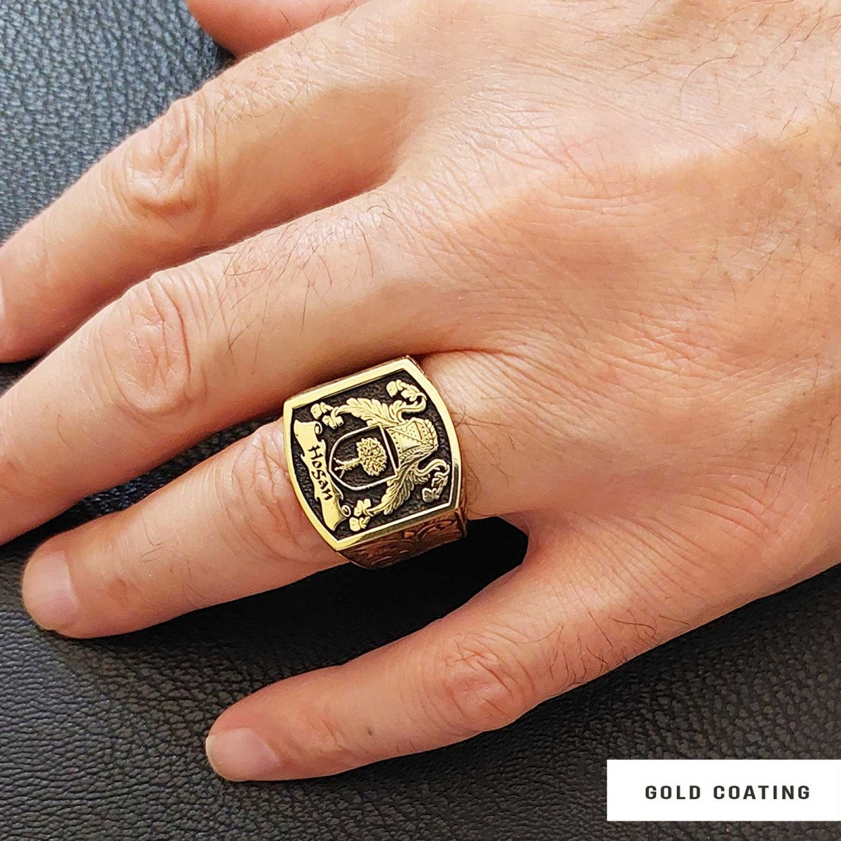 Celtic Design Family Ring, Personalized Heritage Crest Ring by SWISS PLUS - Family Collection - view 7