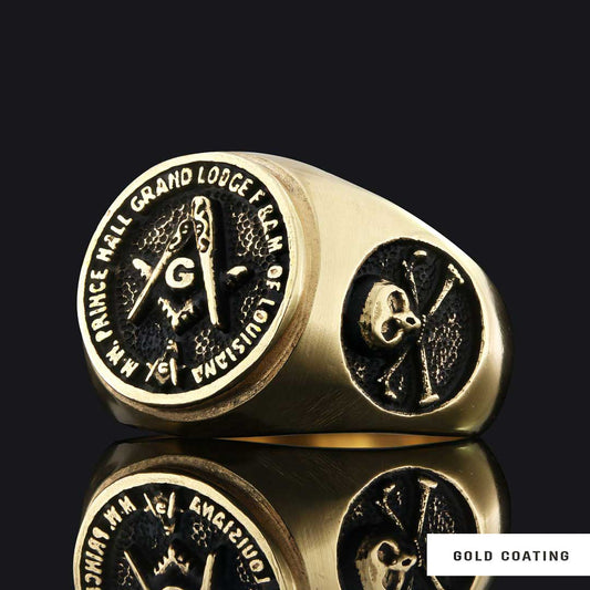Celtic Lodge Masonic Ring, Round Mason Ring, Ancient Lodge Mason Ring - view 2