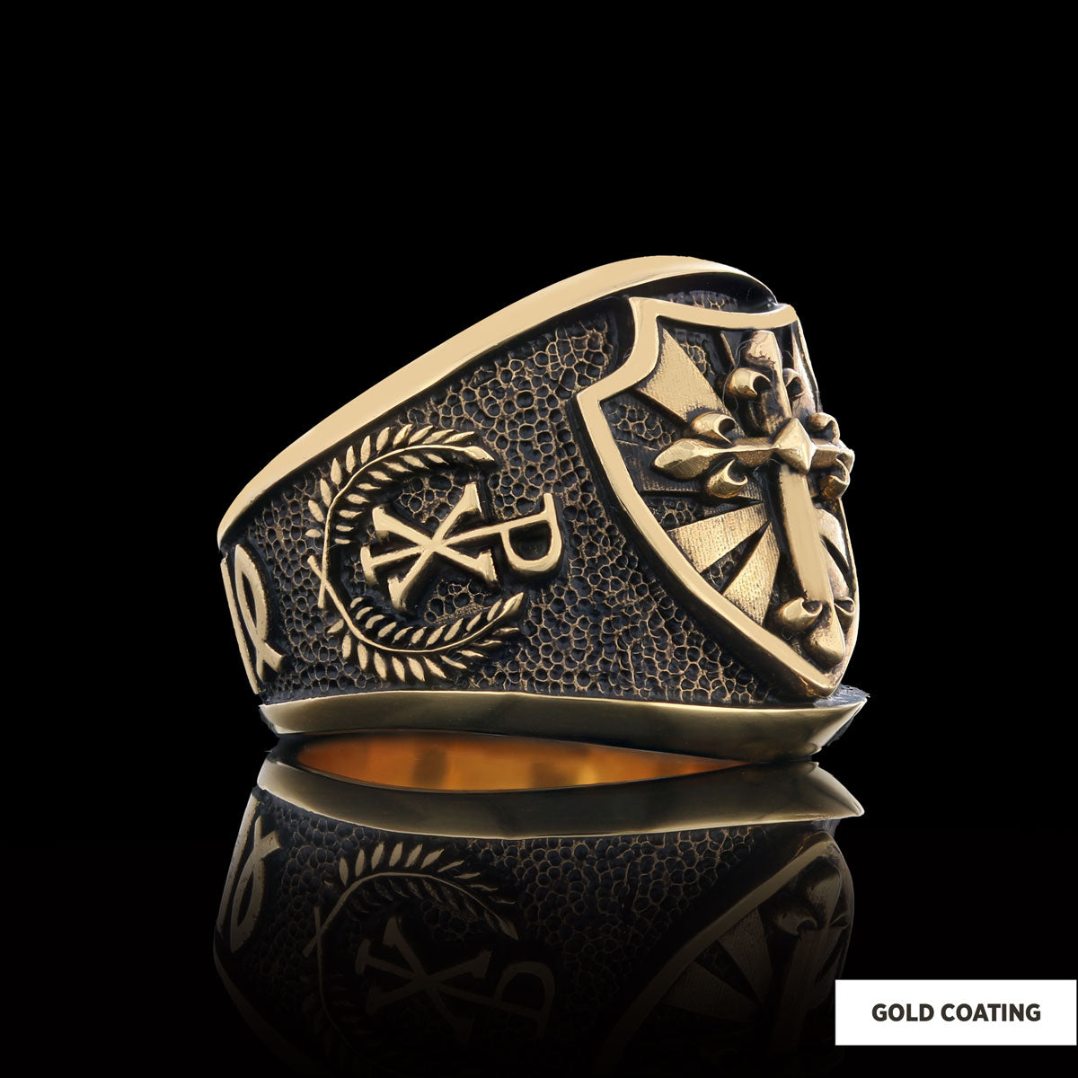Chiristian Cross Silver Ring - view 2