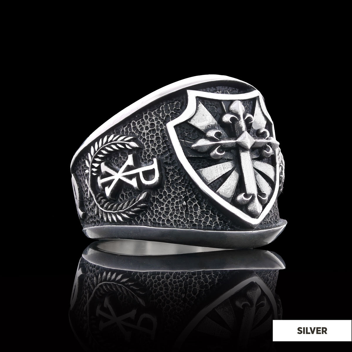 Chiristian Cross Silver Ring by SWISS PLUS - Christian Collection - view 6