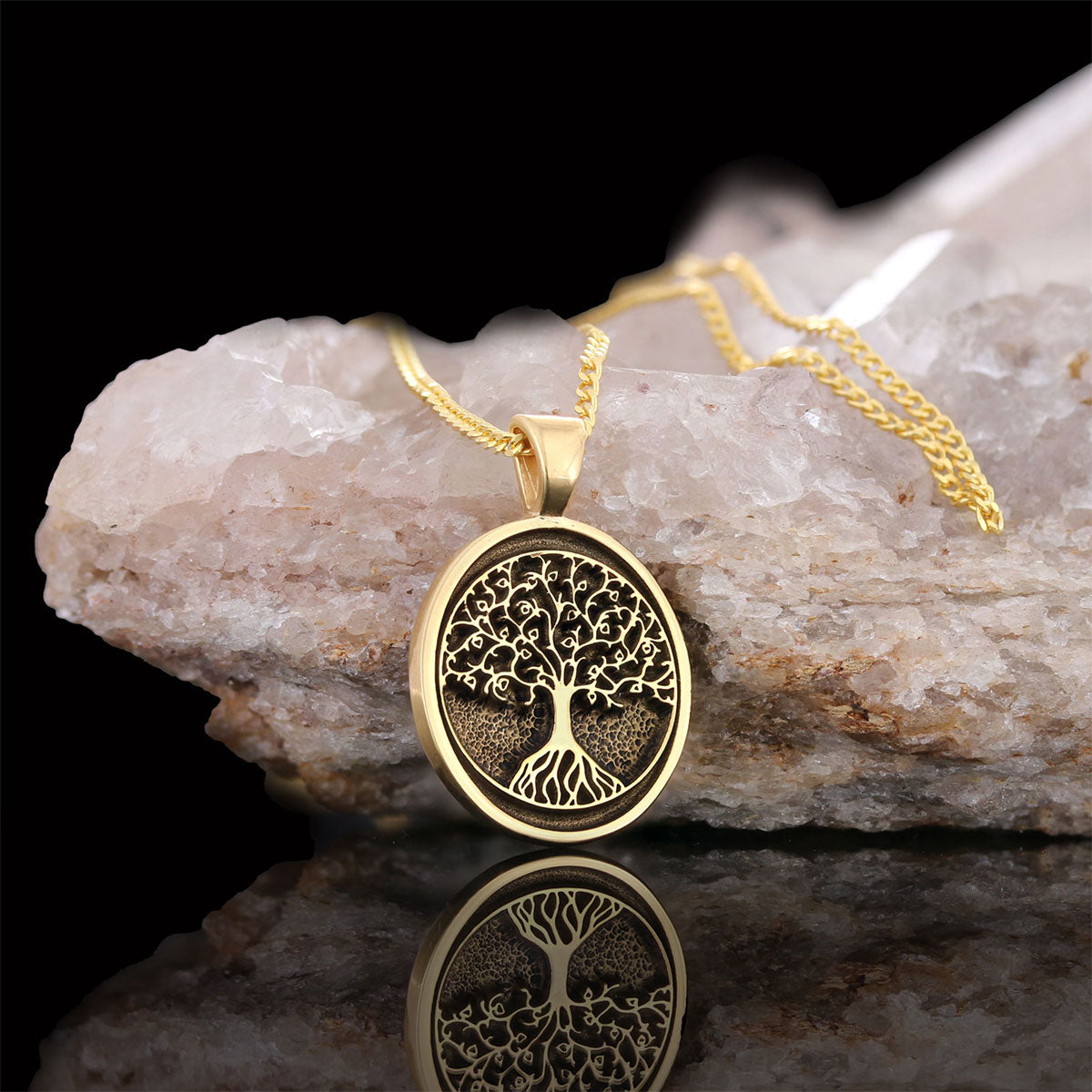 Christian Cross Gold Plated Silver Necklace, Silver Oval Cross Necklace, Silver Christian Cross Pendants Gold Coating by SWIS