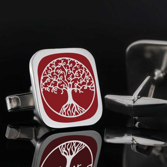 Handmade Sterling Silver Christian Cufflink - view 2