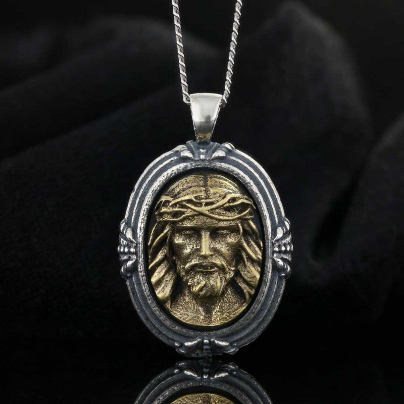 Silver Jesus Pendant by SWISS PLUS - Christian Collection - view 3