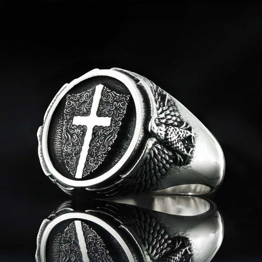 Crusader Shield Ring by SWISS PLUS - Christian Collection - view 2
