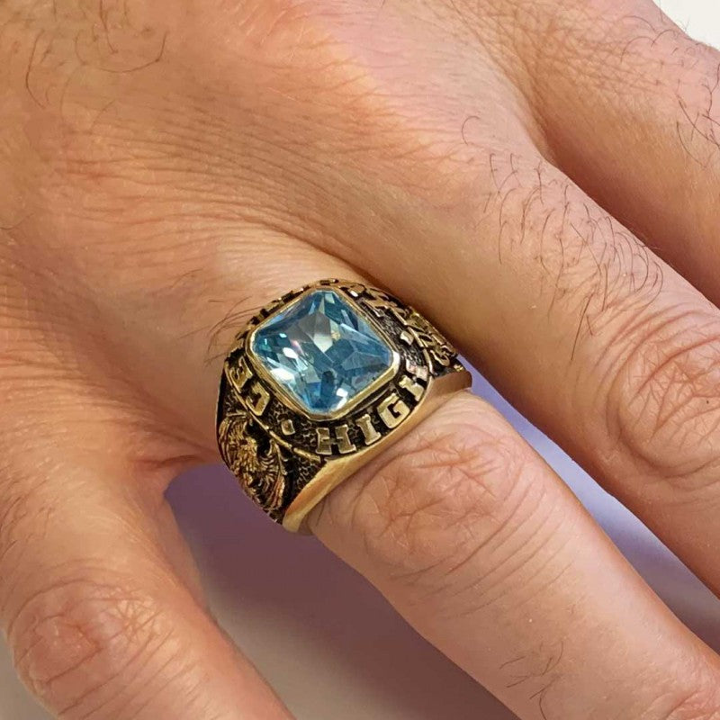 Central High Class Ring by SWISS PLUS - Custom College Class Rings - view 7