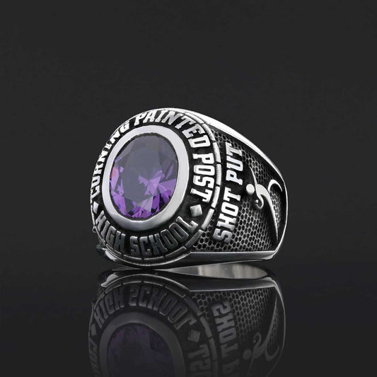Colorado Technical University Ring, Customized High School Ring, Cameron University Ring, Graduation Collage Ring - view 2