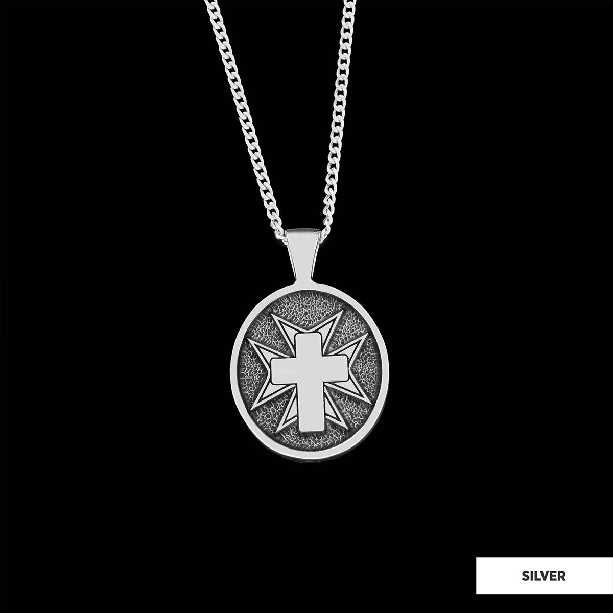Crucifix Silver Necklace, Gold Plated Silver Christian Cross Pendants, Silver Oval Crucifix Necklace Silver