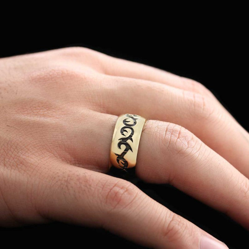 Custom Design Celtic Design Band Ring by SWISS PLUS - Sterling Silver Band Rings - view 7