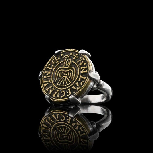 Custom Design Viking Penny King Anlaf Guthfrithsson Women Ring - view 2