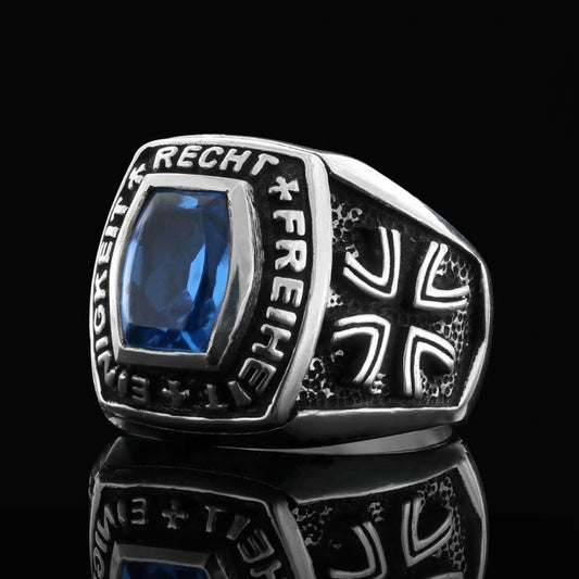 Custom Hand Made Einigkeit Recht Freiheit Germany Ring - view 2