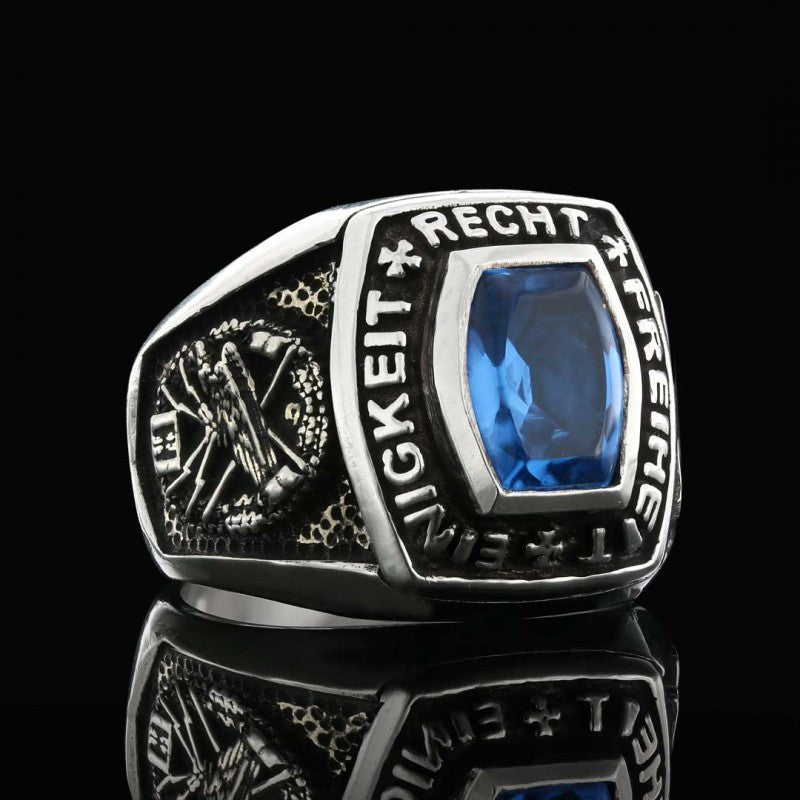 Custom Hand Made Einigkeit Recht Freiheit Germany Ring