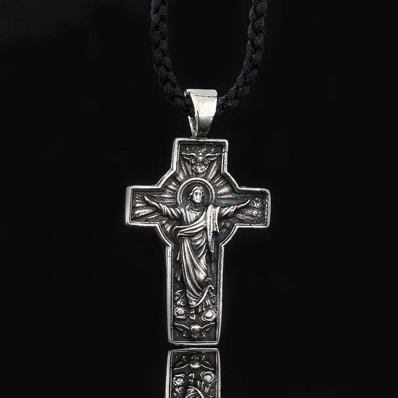 Custom Made Silver Jesus Cross Pendant by SWISS PLUS - Christian Collection - view 3