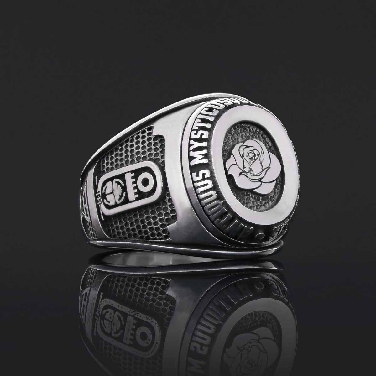 Custom Rosae Crucis Ring, Amorc Jewelry, Spiritual Emblem of the AMORC Ring