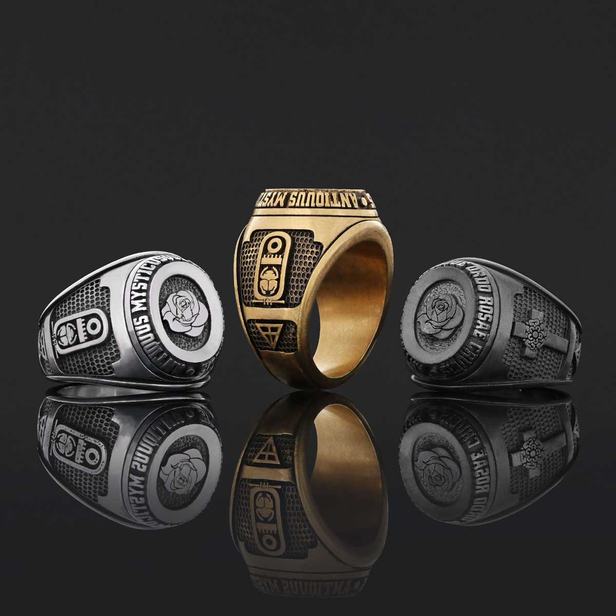 Custom Rosae Crucis Ring, Amorc Jewelry, Spiritual Emblem of the AMORC Ring