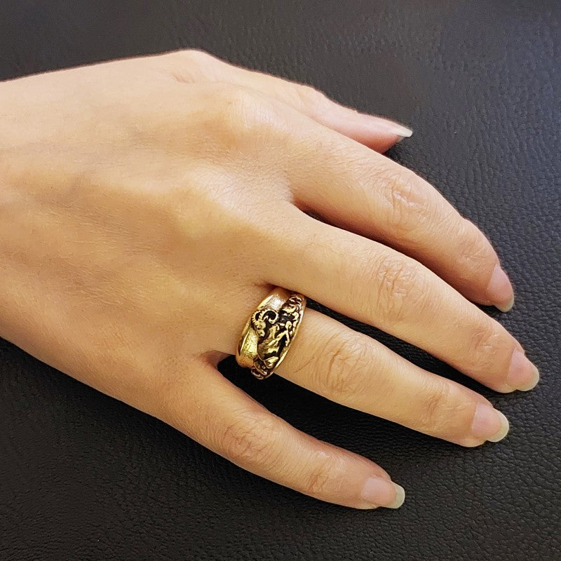 Custom Zodiac Leo Ring - view 5