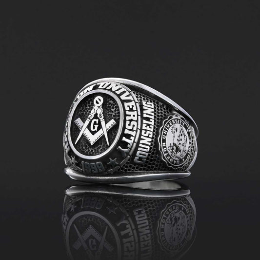 Customized High School Ring, Graduation Collage Ring, Harvard University Ring by SWISS PLUS - Custom College Class Rings - vi