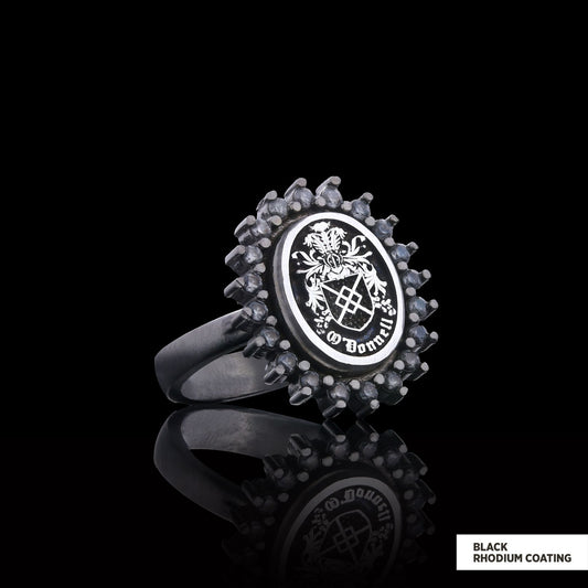 Family Crest Stone Ring, Women's Ring, Gift for Him