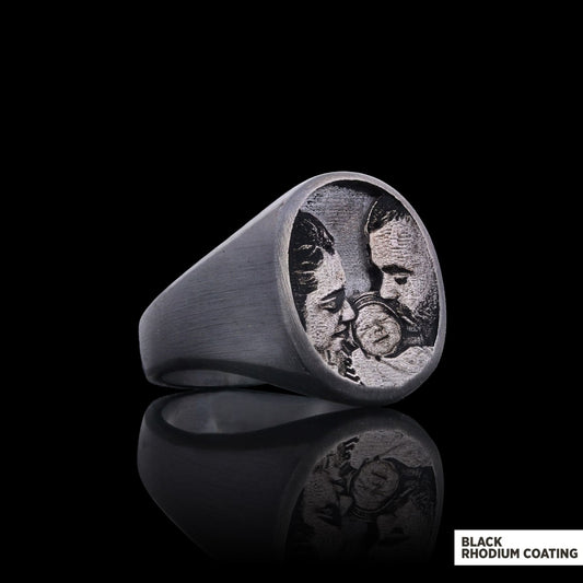 Family Photo Ring, Timeless Family Photo Square Ring, Personalized for You