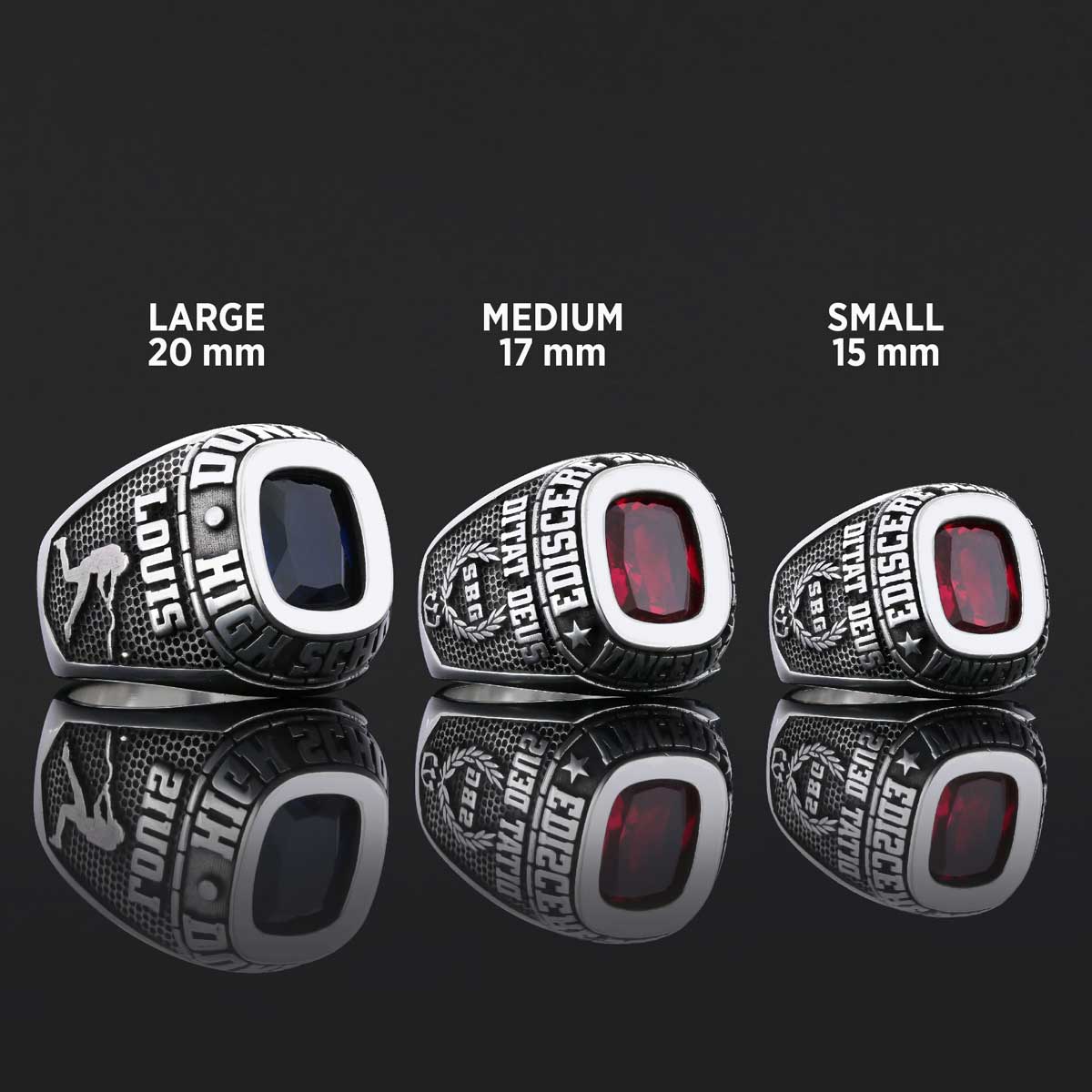 Graduation Collage Ring, Customized High School Ring, University Ring, Customized Class Ring by SWISS PLUS - Custom College C