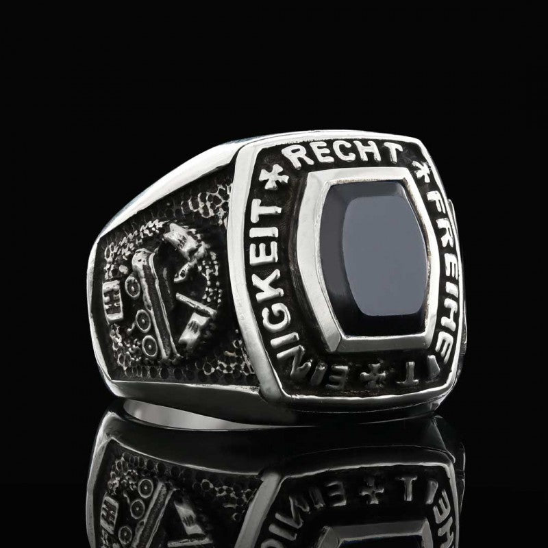 Hand Made Einigkeit Recht Freiheit Germany Ring by SWISS PLUS - Military Rings - view 3