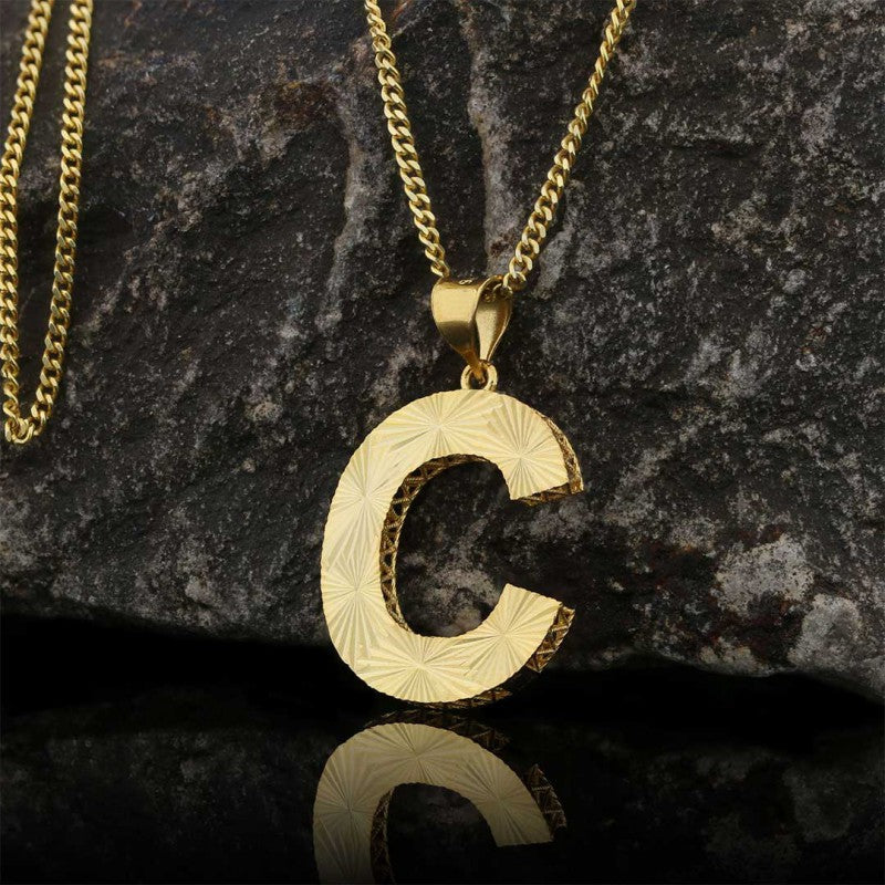 Handmade Custom Design Silver Letter Monogram C Pendant