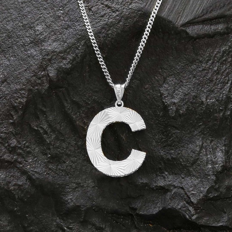 Handmade Custom Design Silver Letter Monogram C Pendant