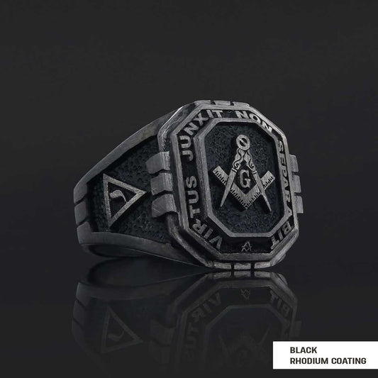 Handmade Lodge Masonic Ring, Custom Mason Ring - view 2