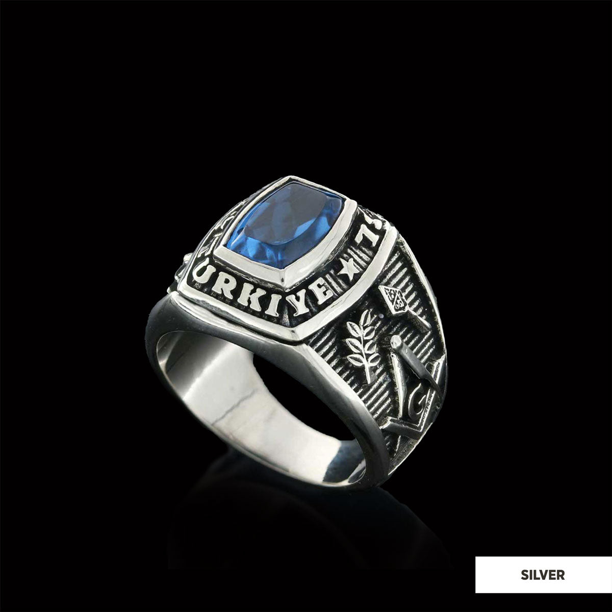 Hkembl Turkiye Masonic Ring, Freemasonic Ring, Master Mason Ring, Elegant Masonic Ring - view 4