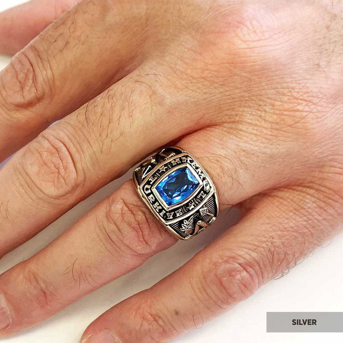 Hkembl Turkiye Masonic Ring, Freemasonic Ring, Master Mason Ring, Elegant Masonic Ring - view 5