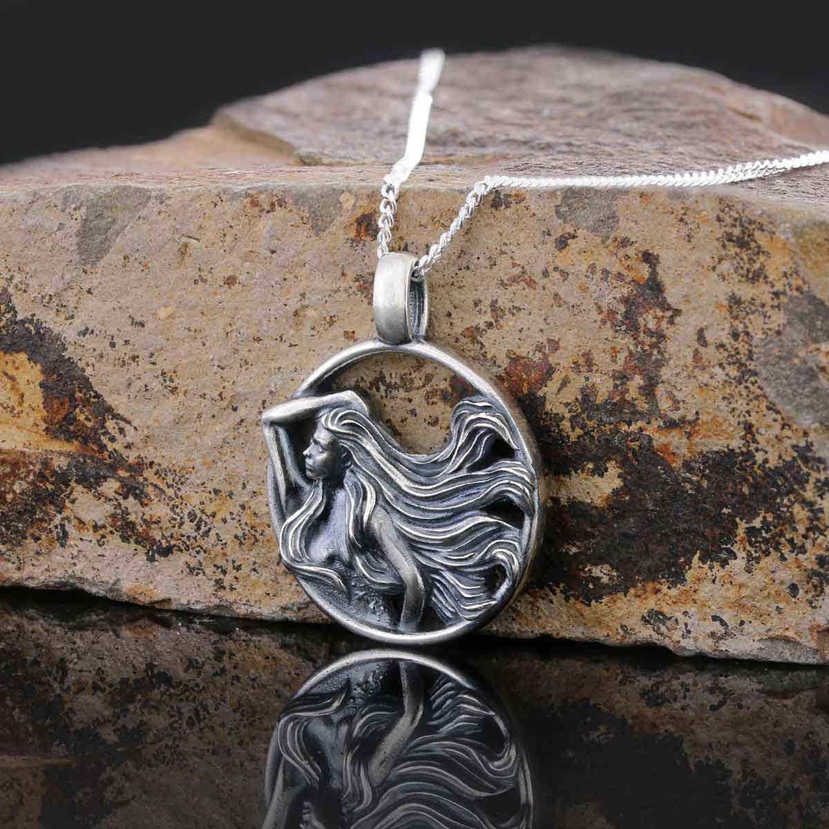 Horoscope Virgo Necklace, Handmade Virgo Pendant, Sterling Silver Virgo Necklace, Virgo Jewelry - view 1
