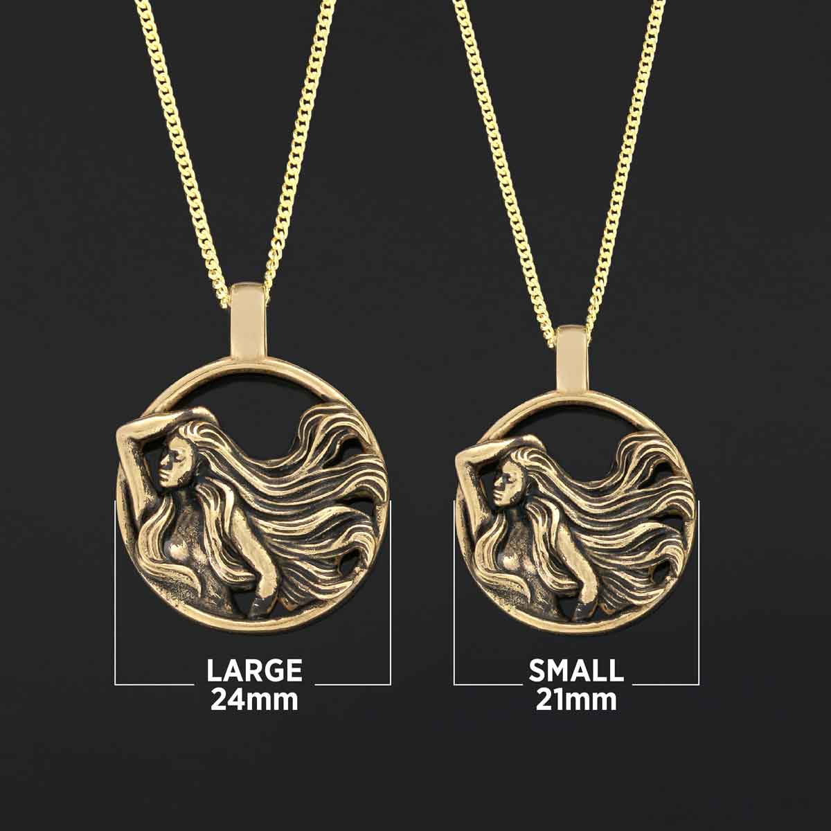 Horoscope Virgo Necklace, Handmade Virgo Pendant, Sterling Silver Virgo Necklace, Virgo Jewelry - view 4