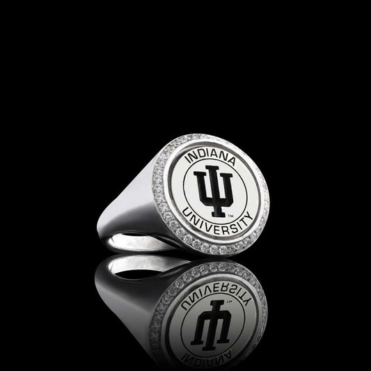 Indiana University 925 Sterling Ring by SWISS PLUS - 925 Sterling Silver Rings for Men & Women - view 2