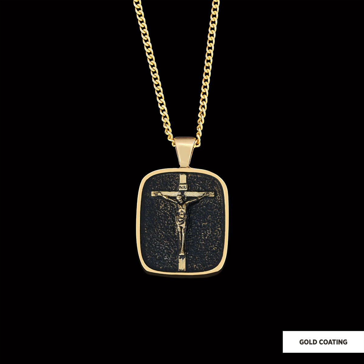 Jesus Cross Necklace, Silver Cross, Jesus Christ Cross Necklace, Catholic Cross, Jesus cross necklace, Religious Jewelry Gold Coating