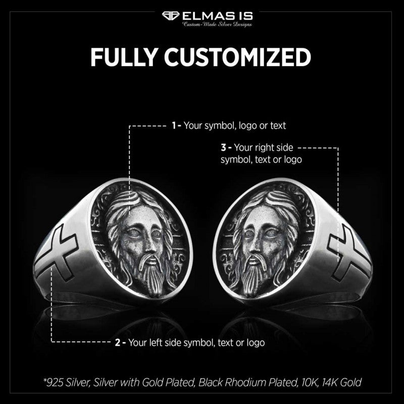 Jesus Silver Ring by SWISS PLUS - Christian Collection - view 6