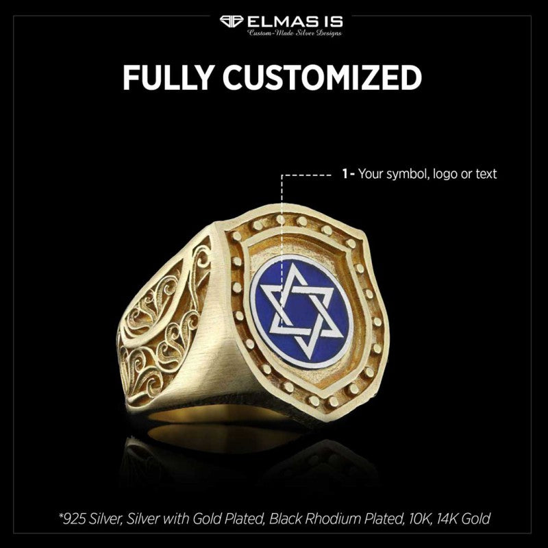 Jewish Magen David Rings - view 5