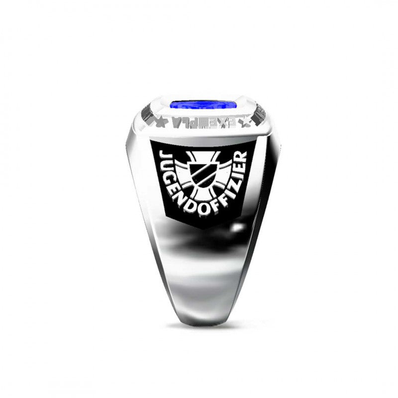 Jugendoffizier Germany Silver Ring by SWISS PLUS - Military Rings - view 4