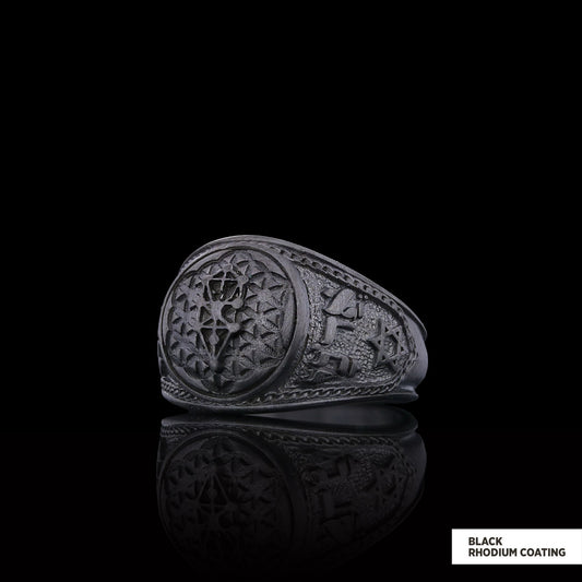 Kabbalah Silver Ring, Kabbalah Ring, Adonai Ring, Kabbalah Jewelry, Star Kabbalah Ring, Religious Gifts - view 2