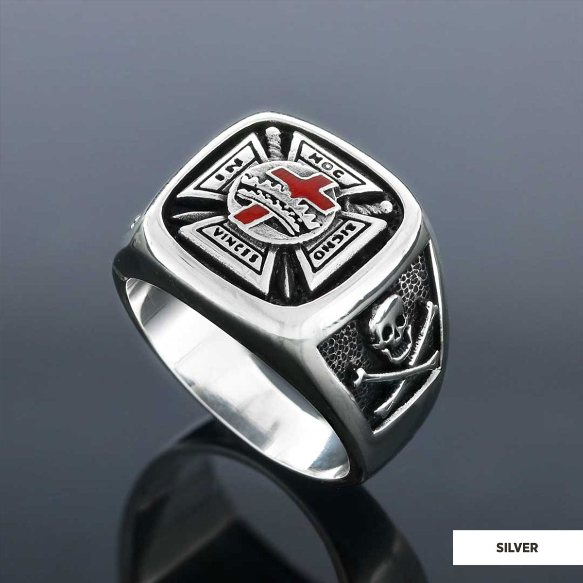 Knights Templar Masonic Ring, Signet Mason Ring, Mason Jewelry