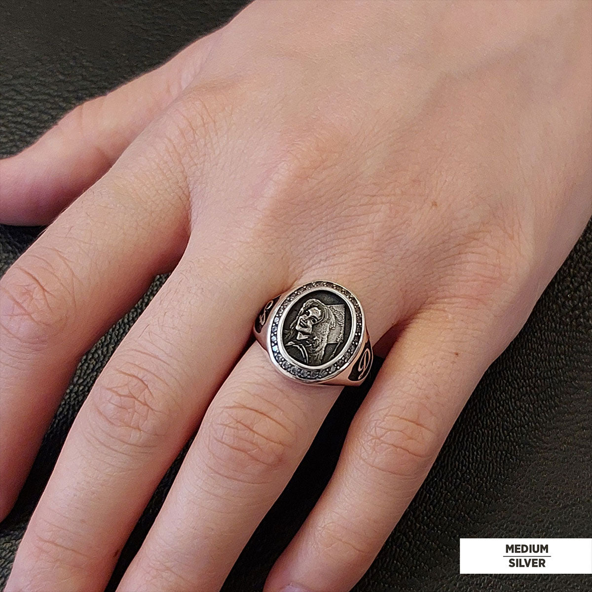 Letter Photo Ring, Personalized Picture Ring, Gift for Women, Special Production Ring With Picture by SWISS PLUS - Photo Coll
