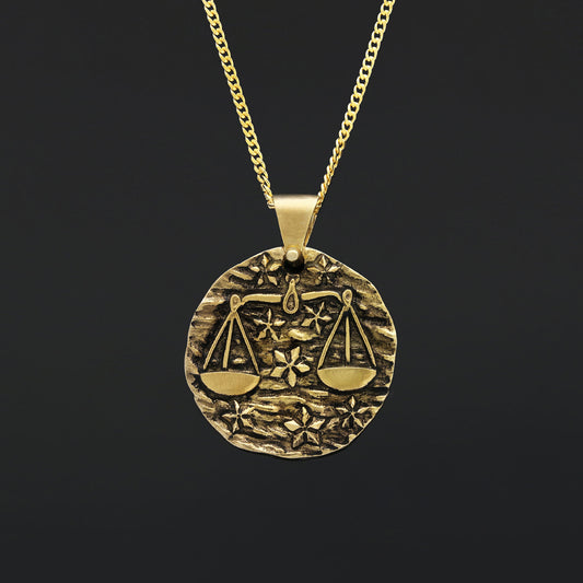 Libra Pendant, Zodiac Jewelry, Astrological Necklace, Personalized Gift - view 2